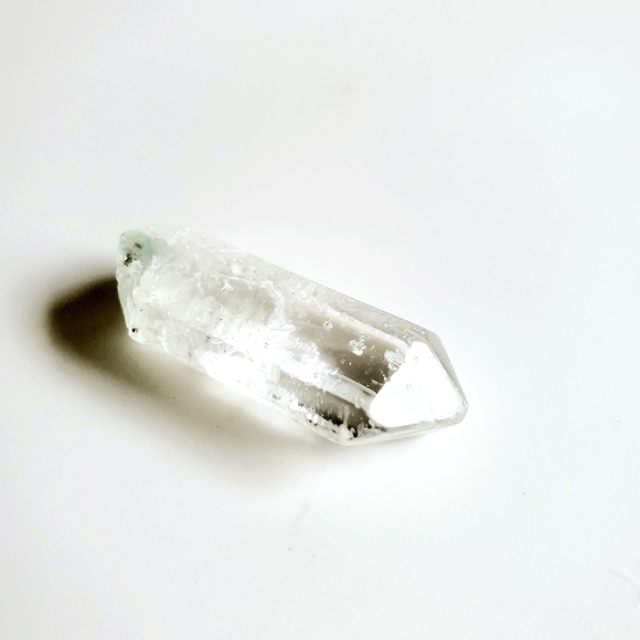 Celadonite Phantom Quartz Crystal Point Laser Wand - Picture 2 of 9